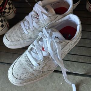 Vans White and Red Women's Sneakers
